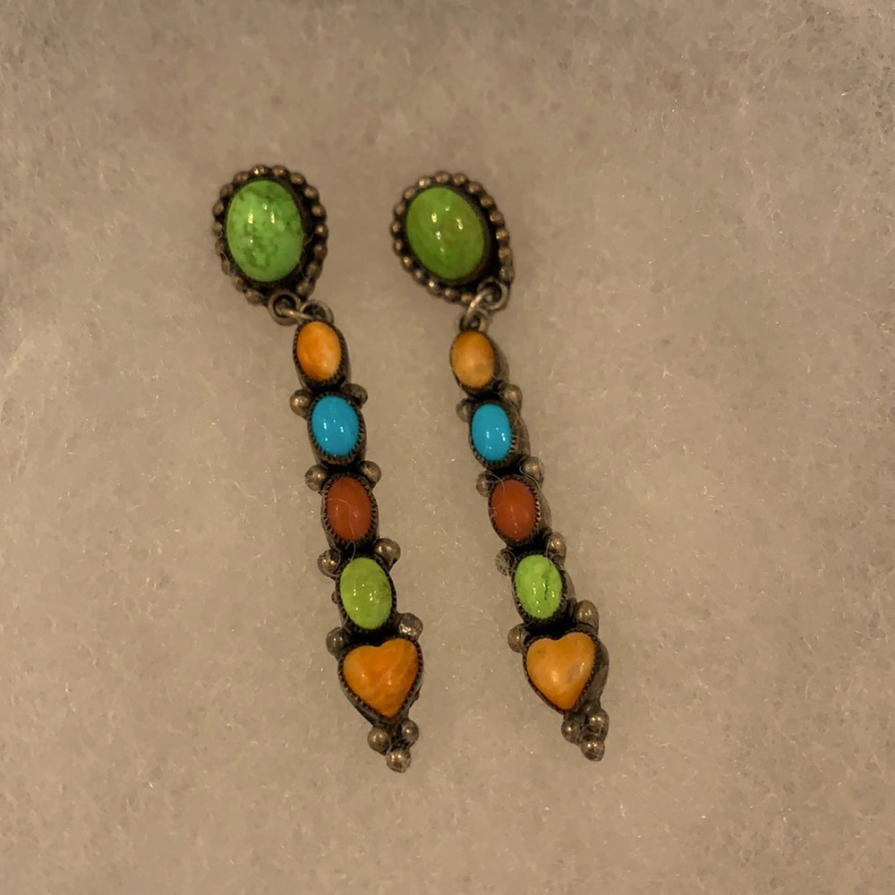 Magic Stick precious stones earrings by Don Lucas.